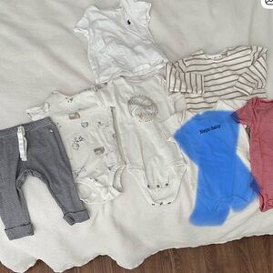 Neutral unisex baby clothes Ralph Lauren Petit Bateau Zara carters